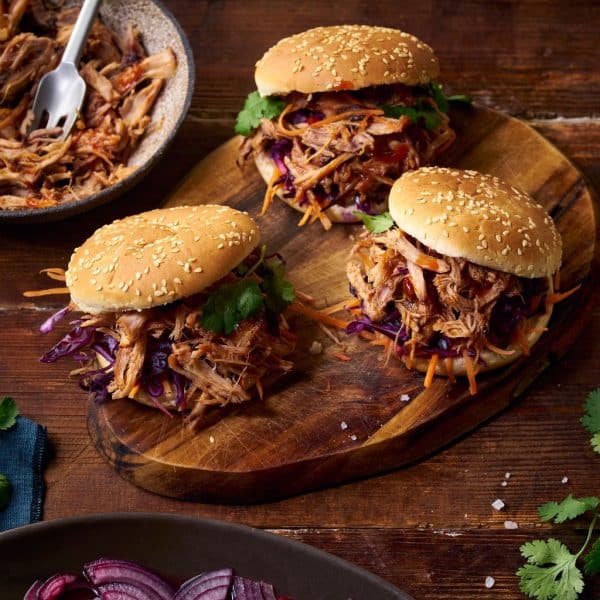 Sappige pulled pork burger uit de airfryer