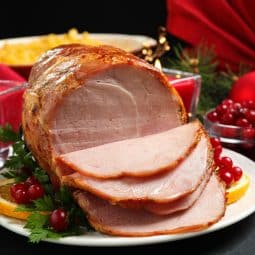 Airfryer'da hazırlanmış glazürlü jambon