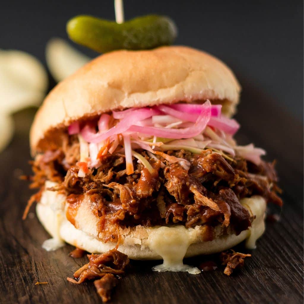 Pulled Pork Burger lavet i en airfryer