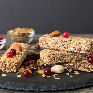 Barritas de muesli caseras en airfryer