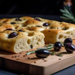 Airfryer'da biberiyeli ve iri deniz tuzlu çıtır focaccia