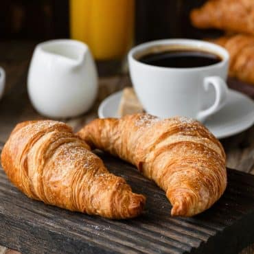 Buttery golden croissants from the air fryer