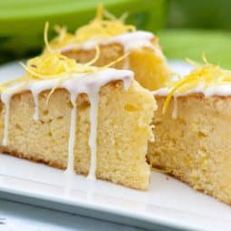 Danish lemon cake with tangy lemon glaze