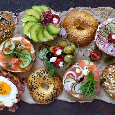 Chewy homemade bagels with a golden crust from the air fryer