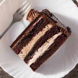 Chocolate cake with buttercream from the air fryer