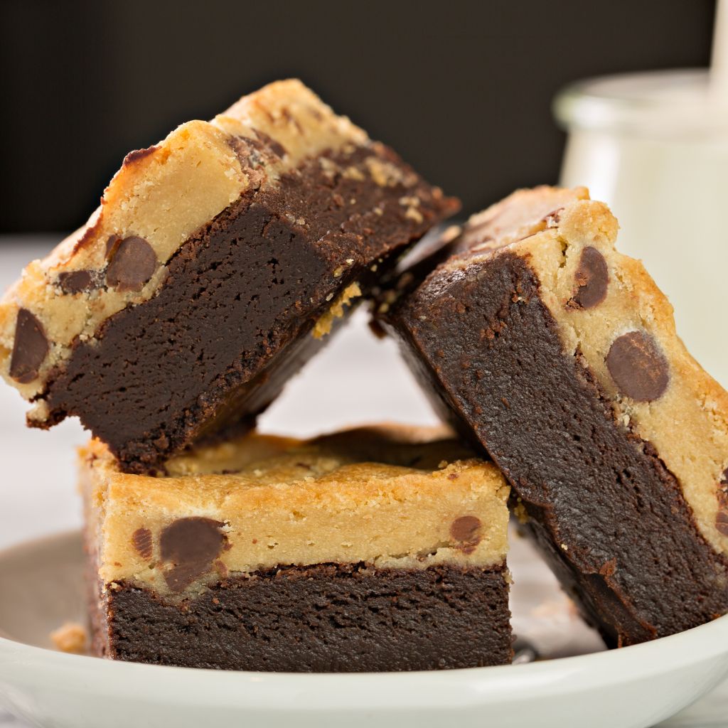 Brookie bagt i airfryer med brownie og cookie