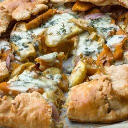 Rustik galette med getost och parmaskinka från airfryern