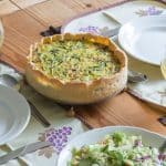 Tarte aux poireaux avec jambon et bacon de l'airfryer