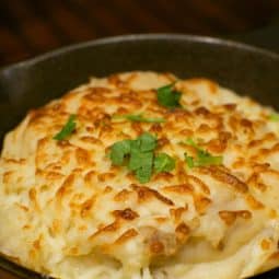 Purê de batata gratinado e douradinho na airfryer