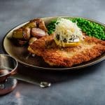 Wiener schnitzel from the air fryer with classic sides