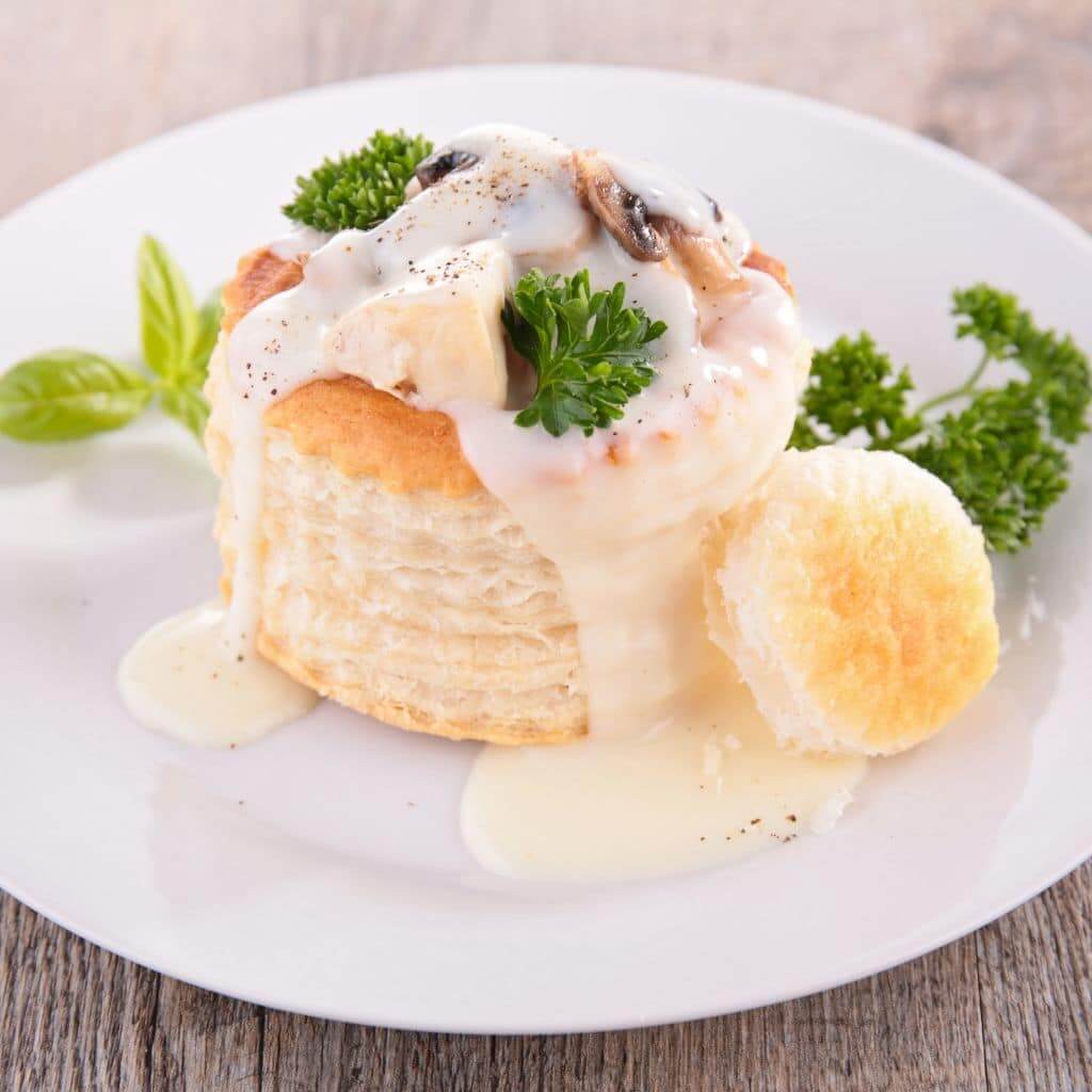 Vol-au-vent med rejefyld i airfryer