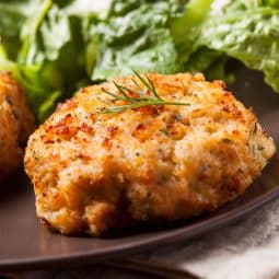 Krispiga crab cakes med krabba från airfryer