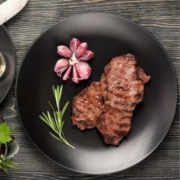 Bife entrecôte suculento preparado na airfryer