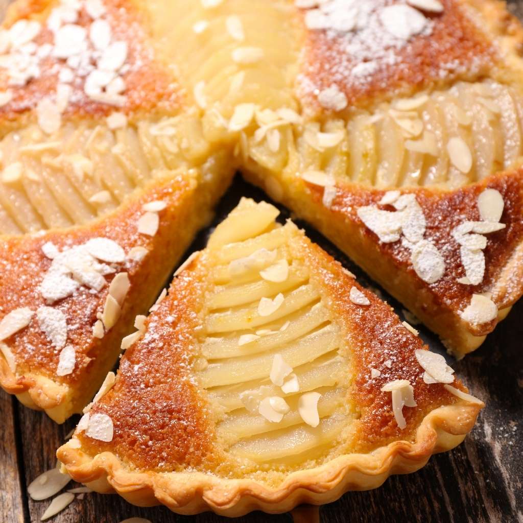 pæretærte bagt i airfryer udskåret