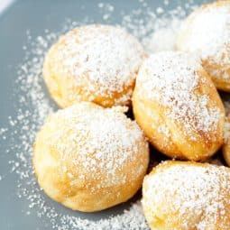 Gyldne æbleskiver bagt i airfryer