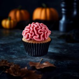Hjernecupcakes i airfryer En halloween muffin