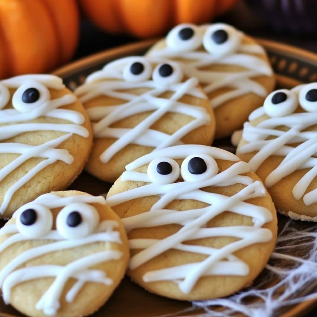Mumiekager i airfryer halloween småkager danske