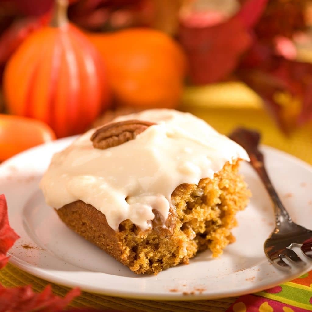Græskarkage i Airfryer med flødeost creme