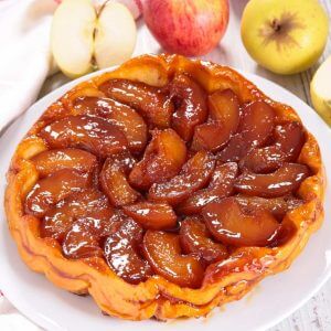 Tarte tatin bagt i airfryer en klassisk fransk kage