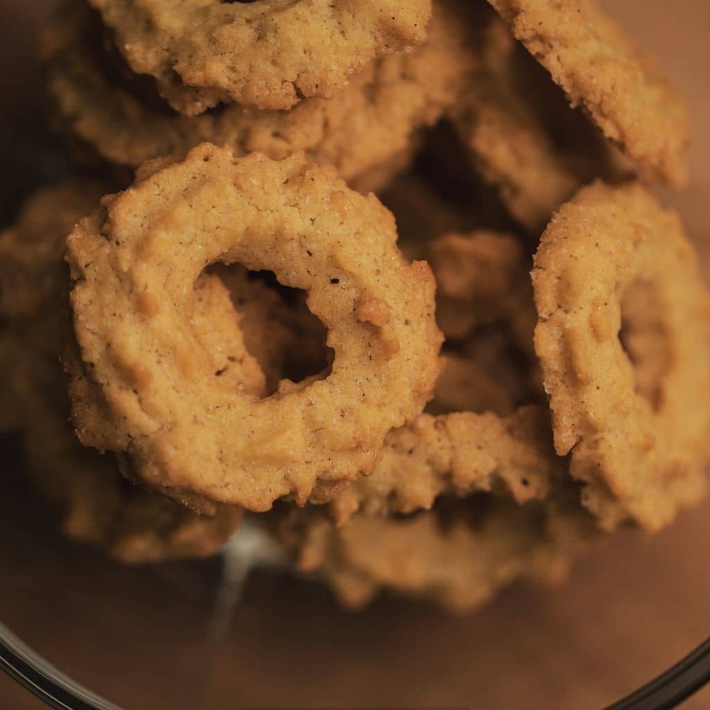 Vaniljekranse bagt i Airfryer dansk jule småkage