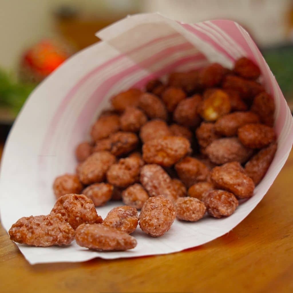 brændte mandler lavet i airfryer med vanilie og kanel