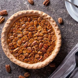 Pecantærte i airfryer Amerikansk thanks givinng tradition og dansk julekage