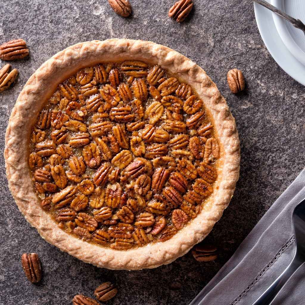 Pecantærte i airfryer Amerikansk thanks givinng tradition og dansk julekage