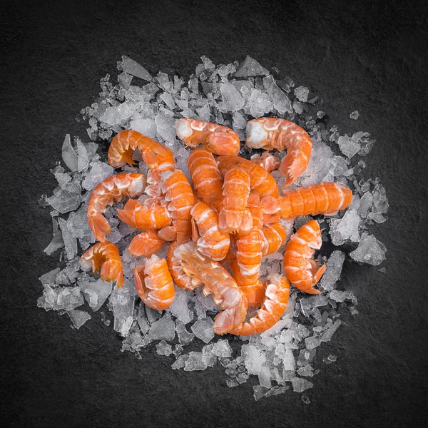 Rå danske jomfruhummerhaler med skal