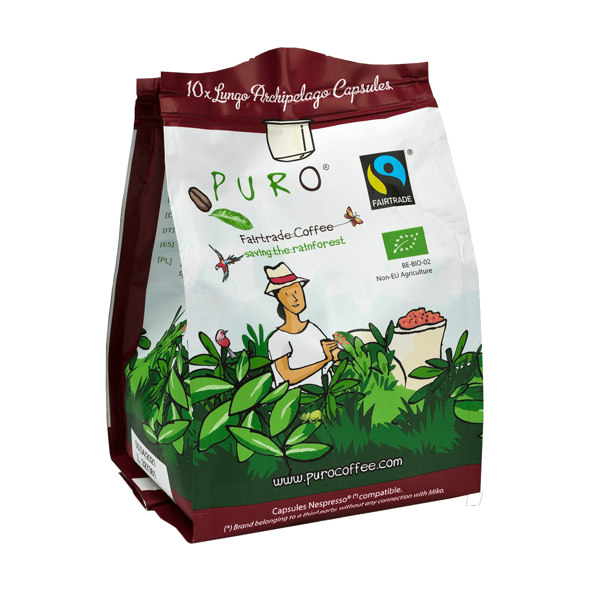 Puro Archipelago lungo kaffekapsler med blomstrede toner og frugtig smag til eftermiddagskaffe