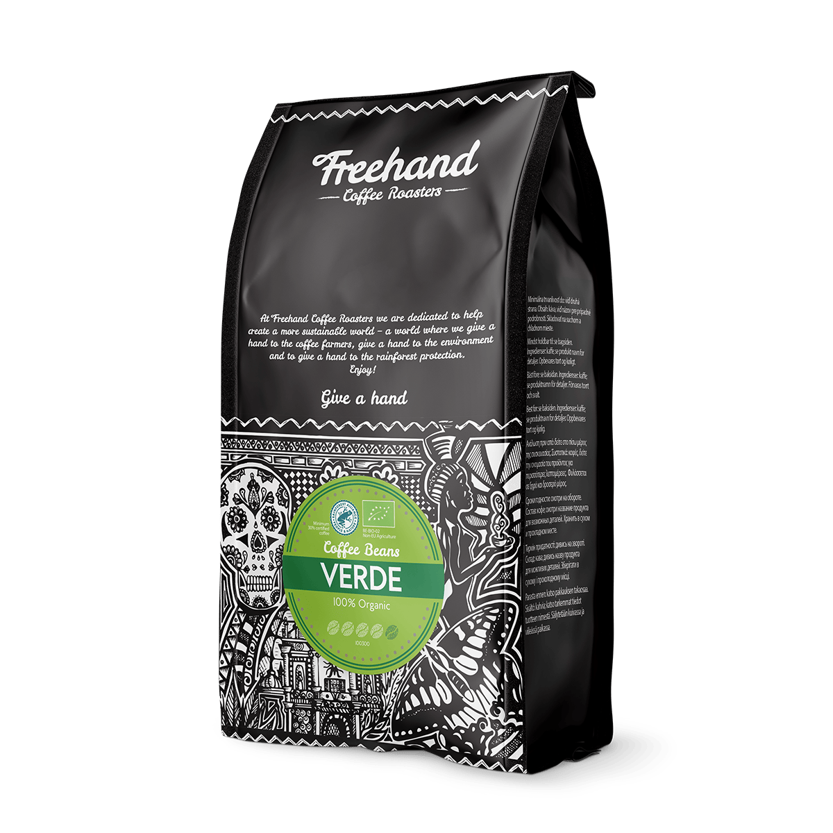 Freehand Verde arabica kaffebonner i 1 kg pakning - medium roast 100% arabica fra Nicaragua og Peru med citrus, blomster og druenoter