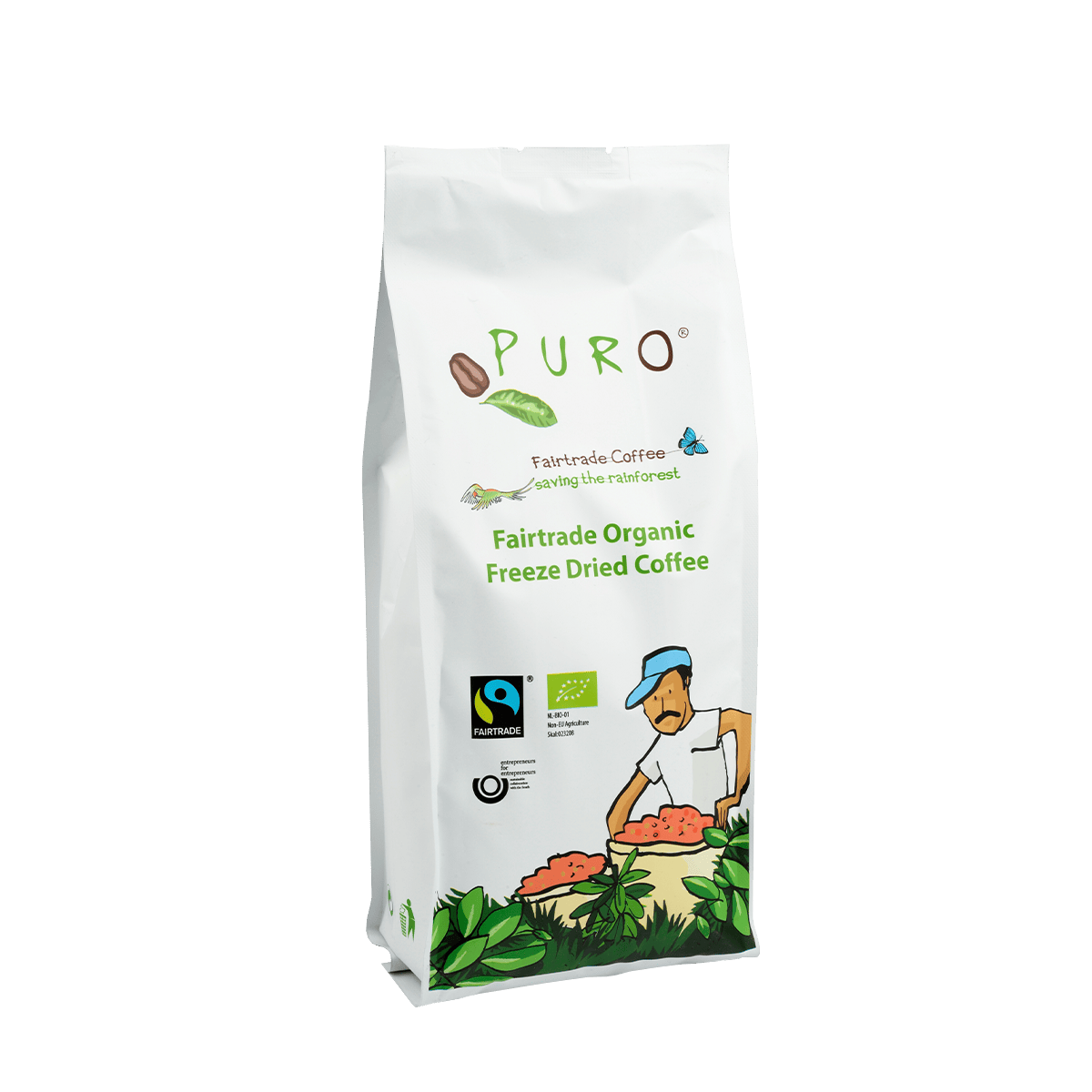 Puro Instant kaffe i 500 g dåse fra Freehand Coffee Club på køkkenbord