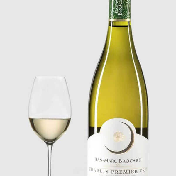 En flaske Jean-Marc Brocard Chablis 1er Cru Butteaux ØKO 2022 – en mineralsk og økologisk hvidvin fra Chablis i Bourgogne, Frankrig