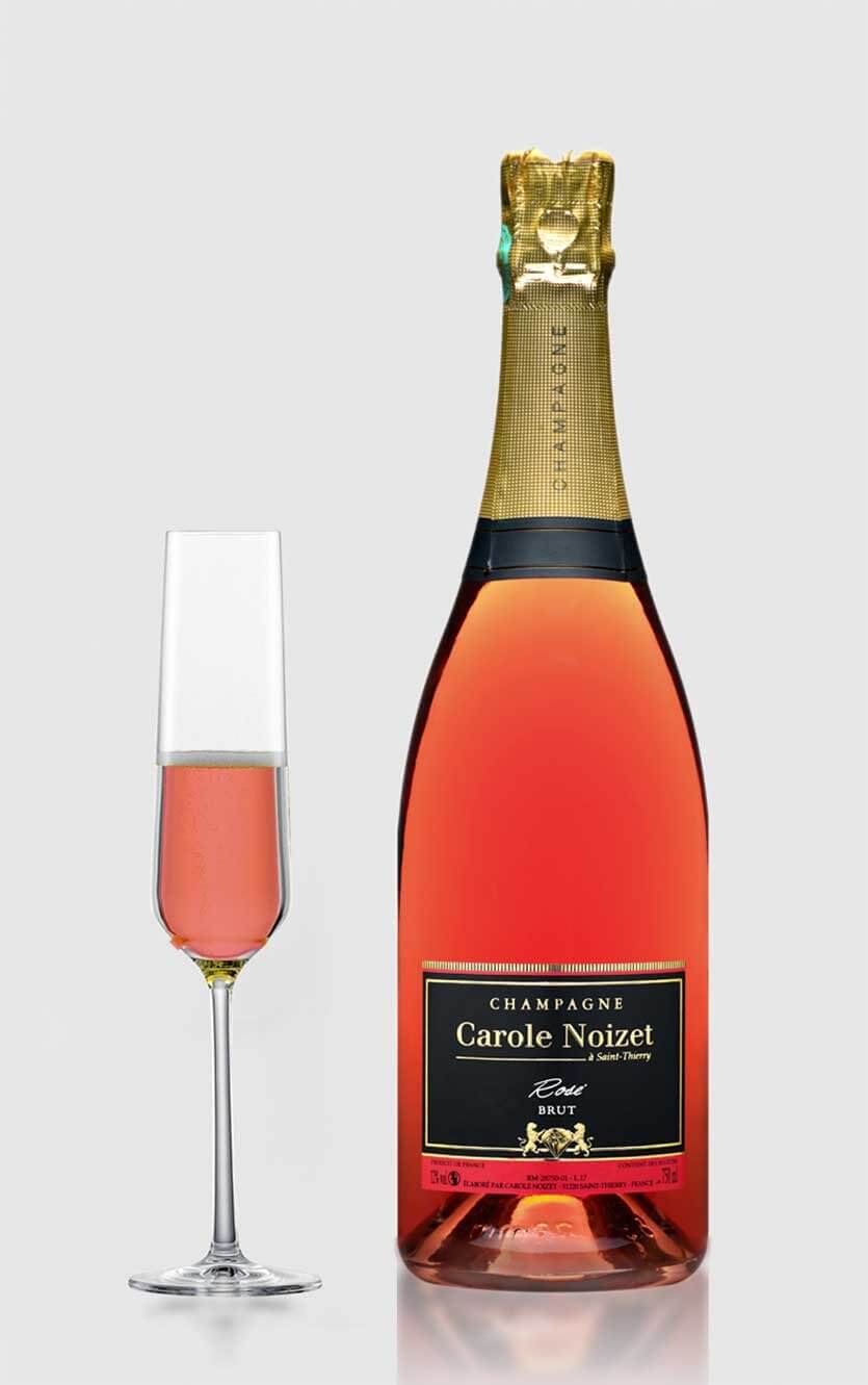 Carole Noizet Brut Rosé Champagne – elegant grower champagne med noter af røde bær, perfekt til brunch