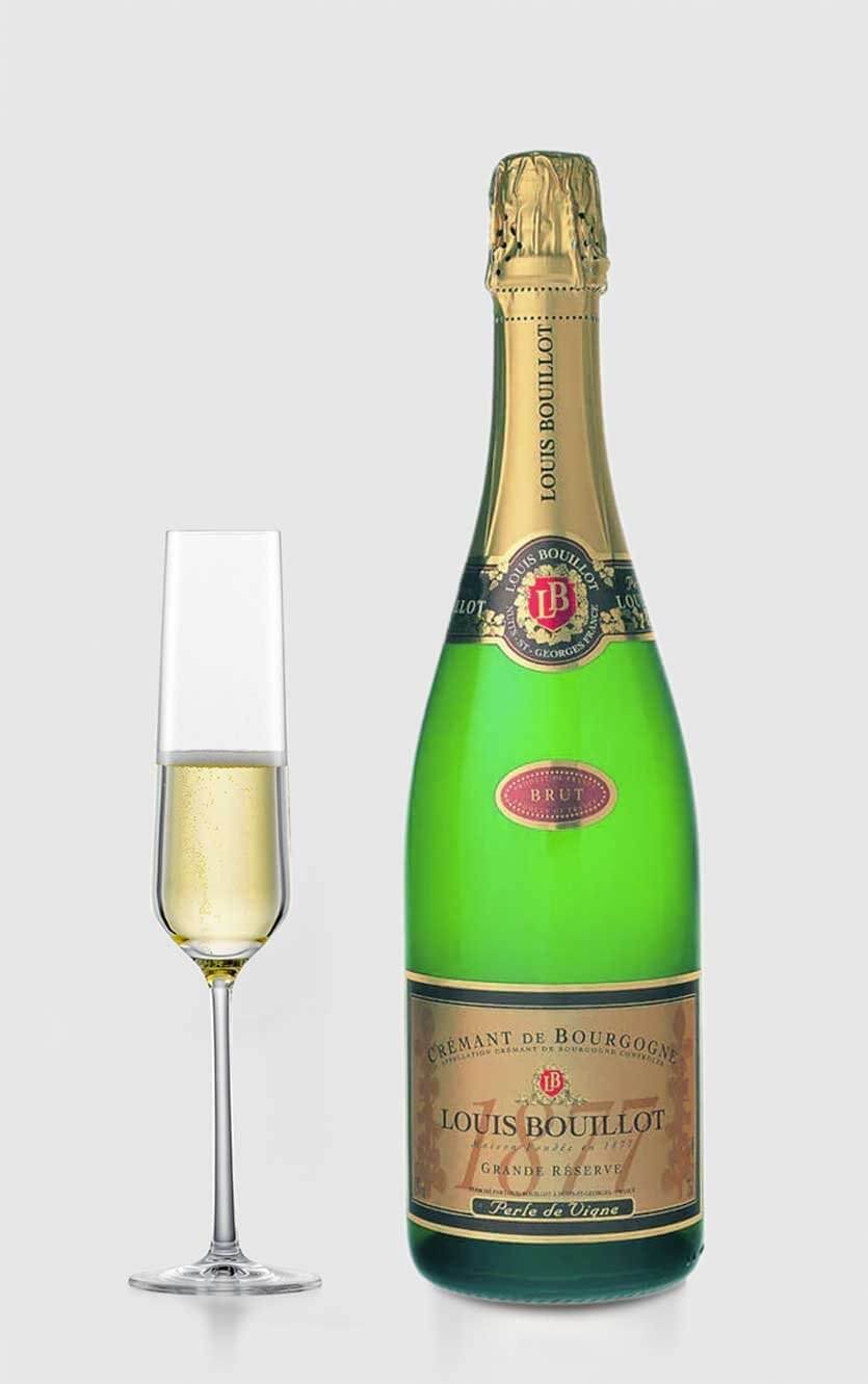 En imponerende Magnum flaske Crémant de Bourgogne Perle de Vigne fra Louis Bouillot på 1,5 liter