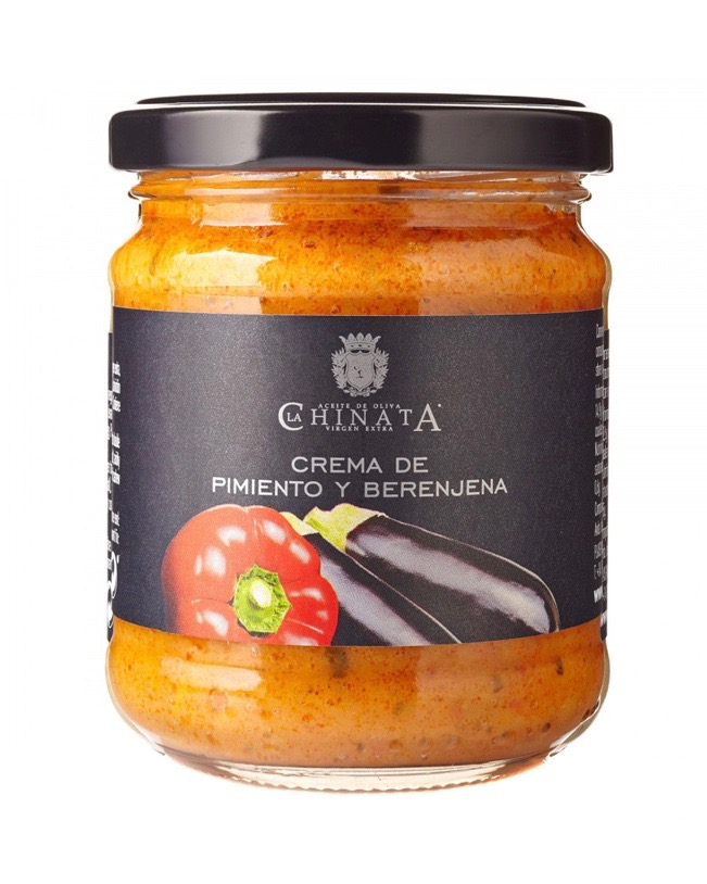 Glas med La Chinata tapenade af tomat og oliven.