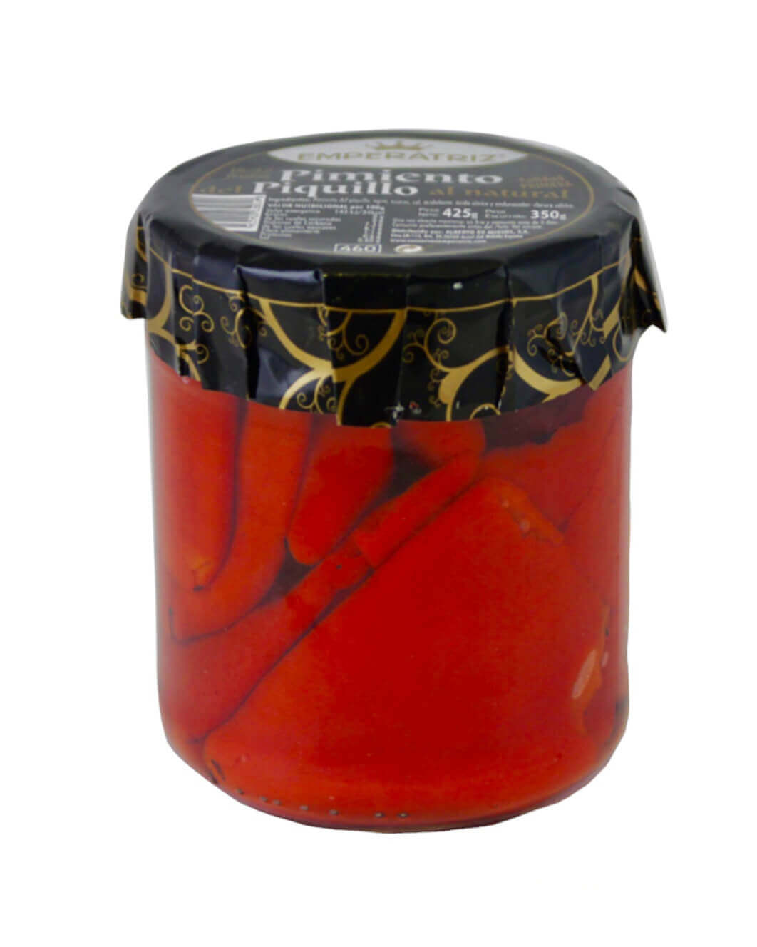 Glas med røde Piquillo Peberfrugter fra Emperatriz