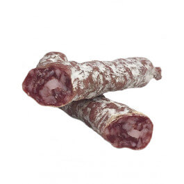 Klassisk Fuet Extra pølse med hvid overflade fra El Conchel