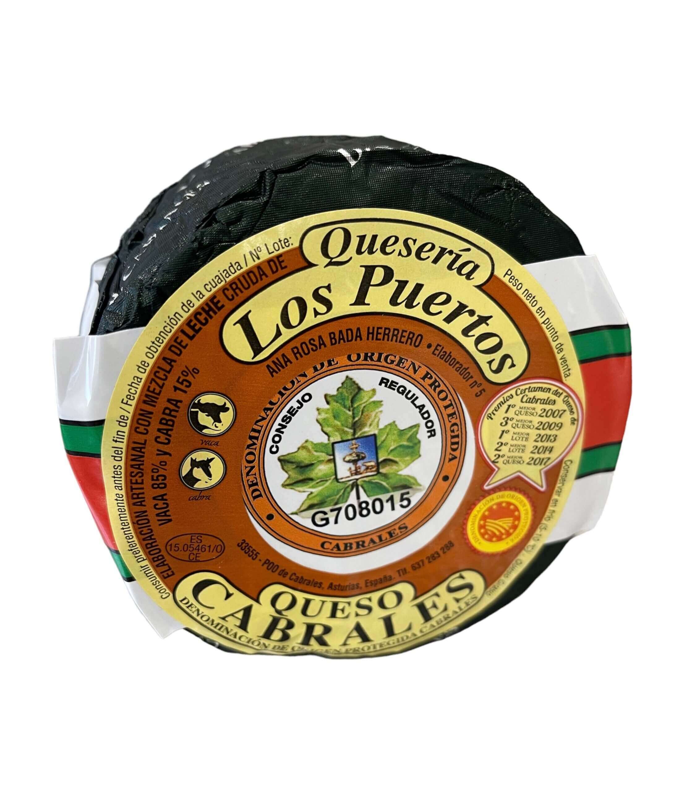 Stykke af kraftig Cabrales Blåskimmel Ost med synlig blåskimmel