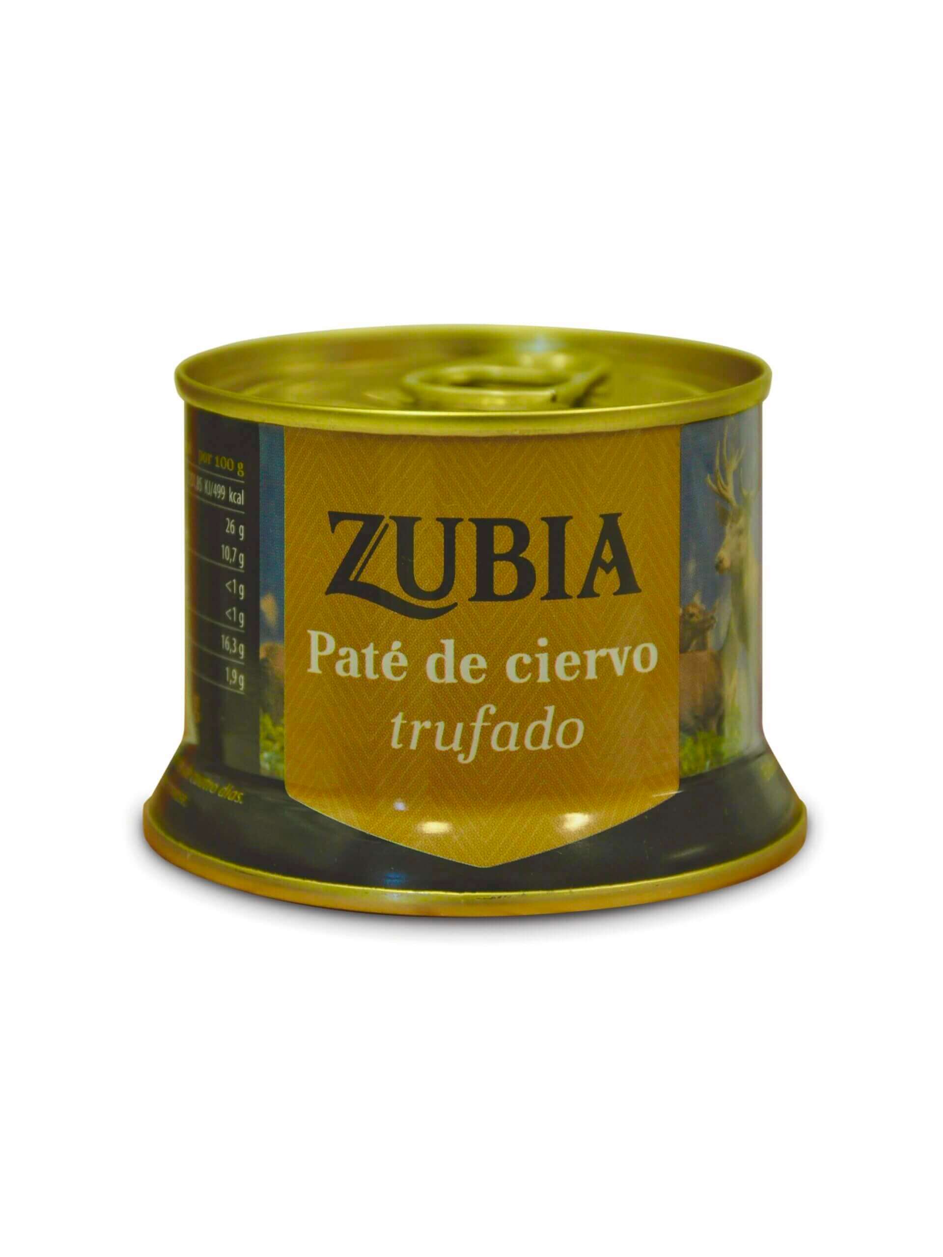 Dåse med elegant trøflet hjorte pate fra Zubia