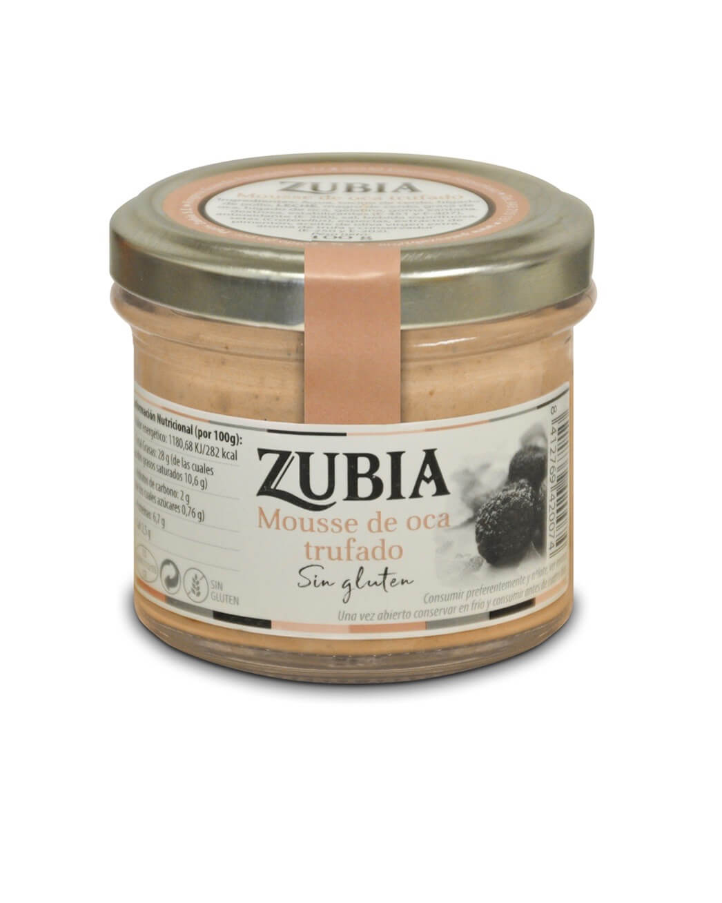 glas med cremet trøflet gåsemousse