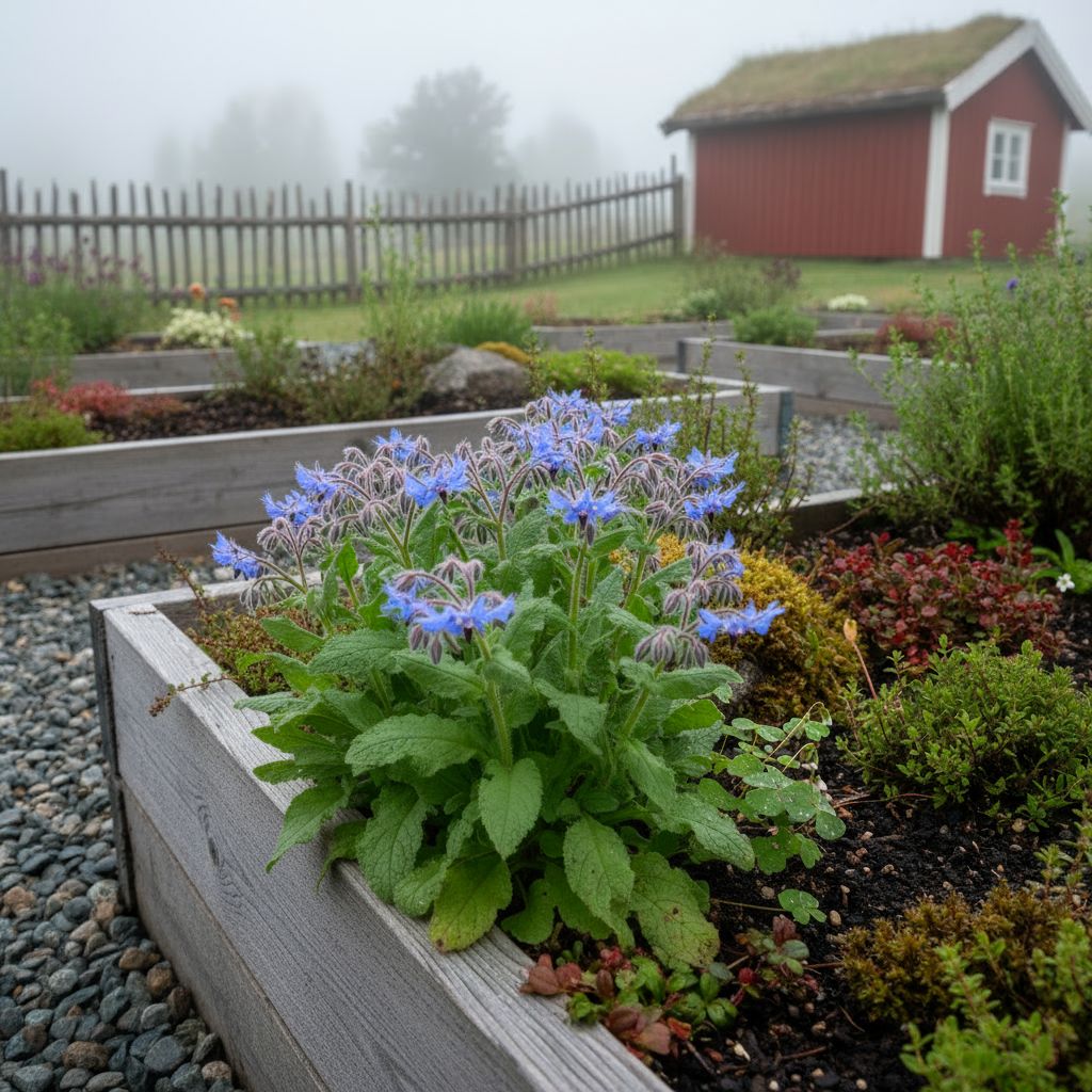 Borago_officinalis - Hjulkrone urten.