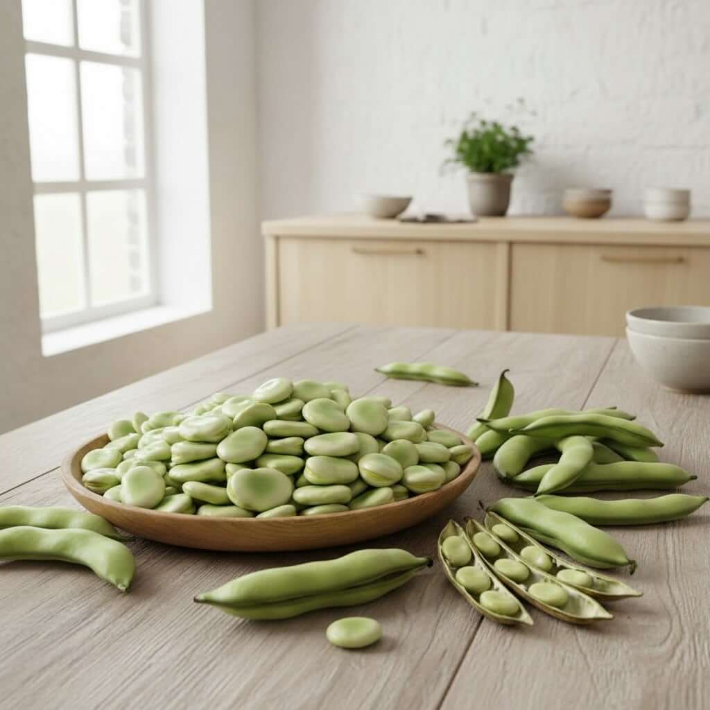 Hestebønner kendt som favabønner og Vicia_faba