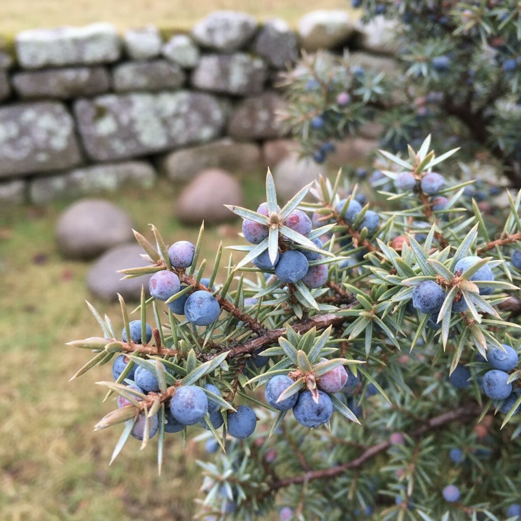 Enebær busk Juniperus communis udenfor