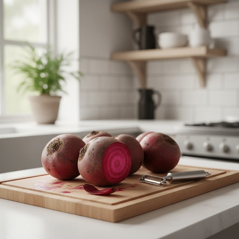 Skræl rødbederne – behold arbejdsfladen ren