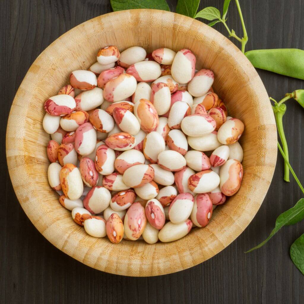 Anasazibønner i en skål som krydderi til mad