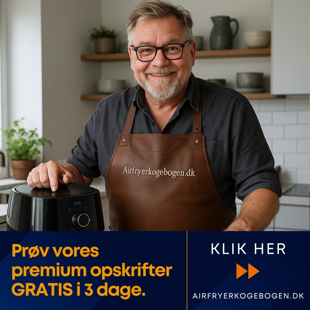Prøv airfryerkogebogen.dk gratis i 3 dage