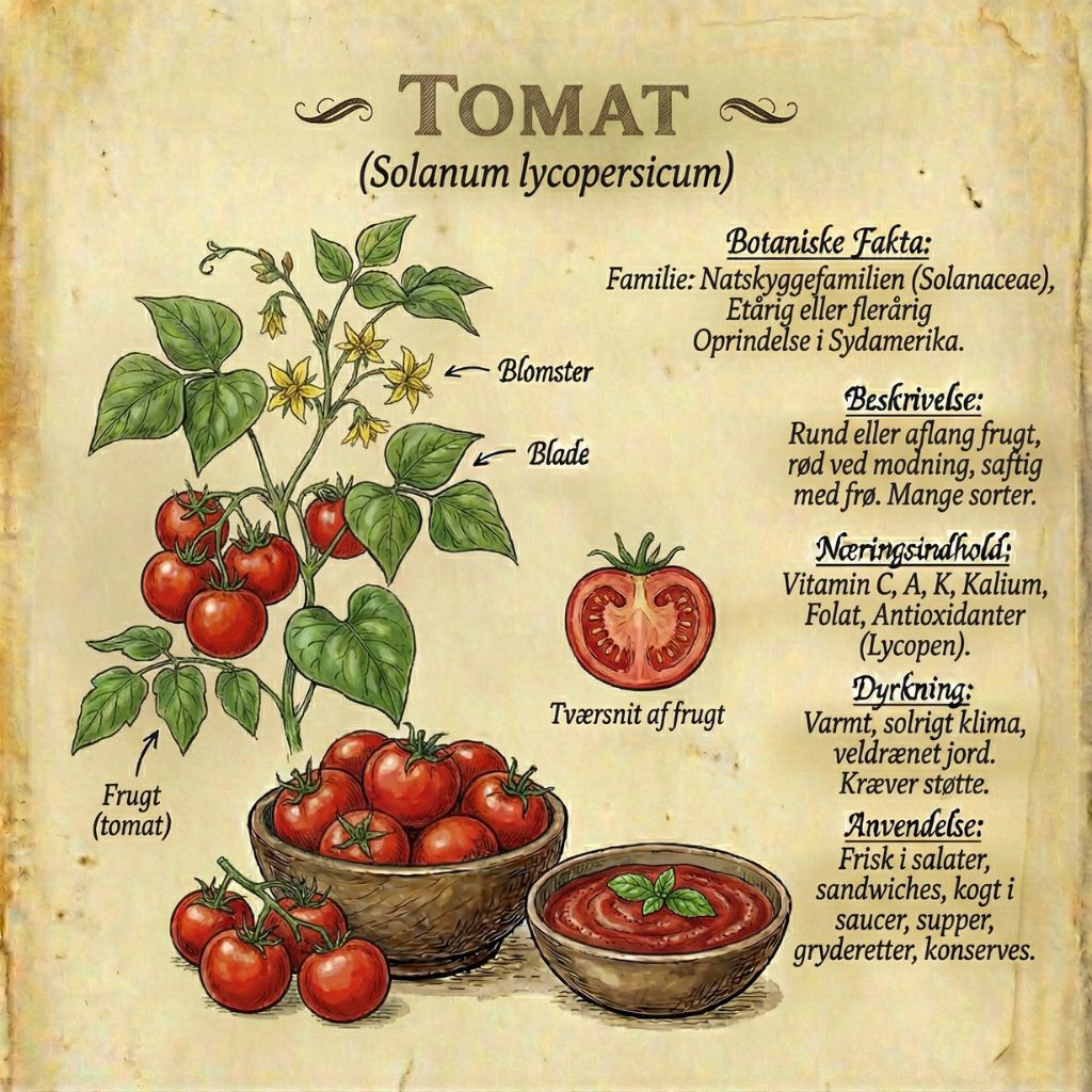 tomat Solanum lycopersicum infografik