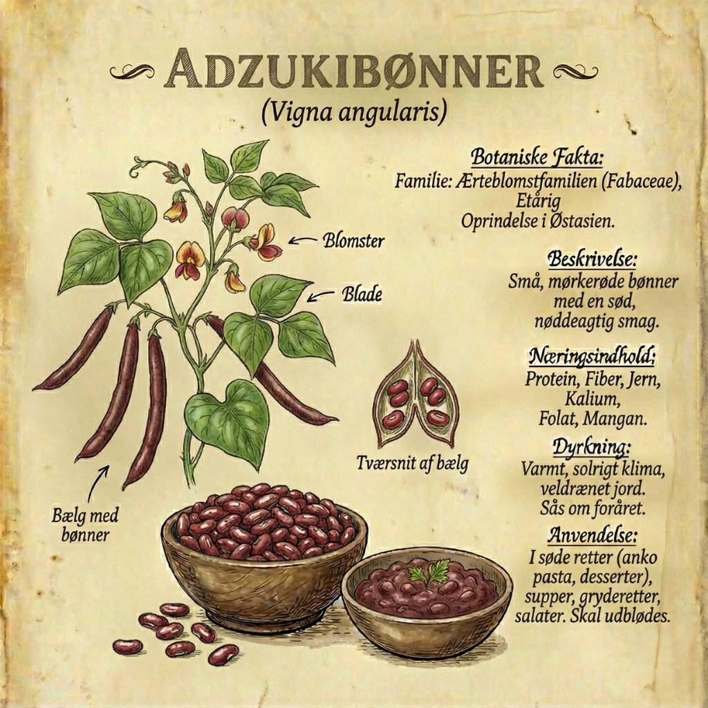 infographic Adzukibønner fact sheet