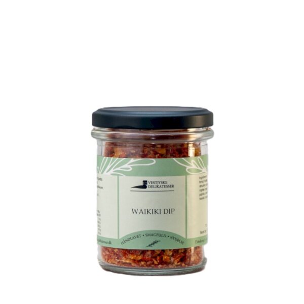 Glas med Waikiki dip krydderiblanding med ananas fra Vestjyske Delikatesser