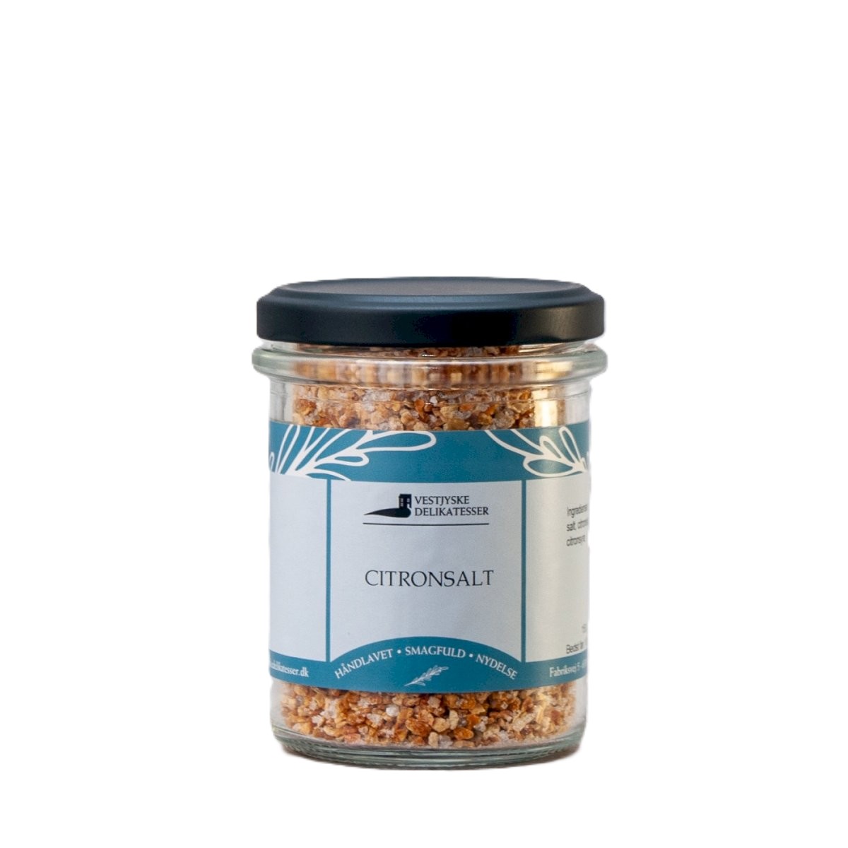 Glas med frisk Citronsalt blanding fra Vestjyske Delikatesser